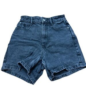 Zara Black Jean Shorts Relaxed Fit